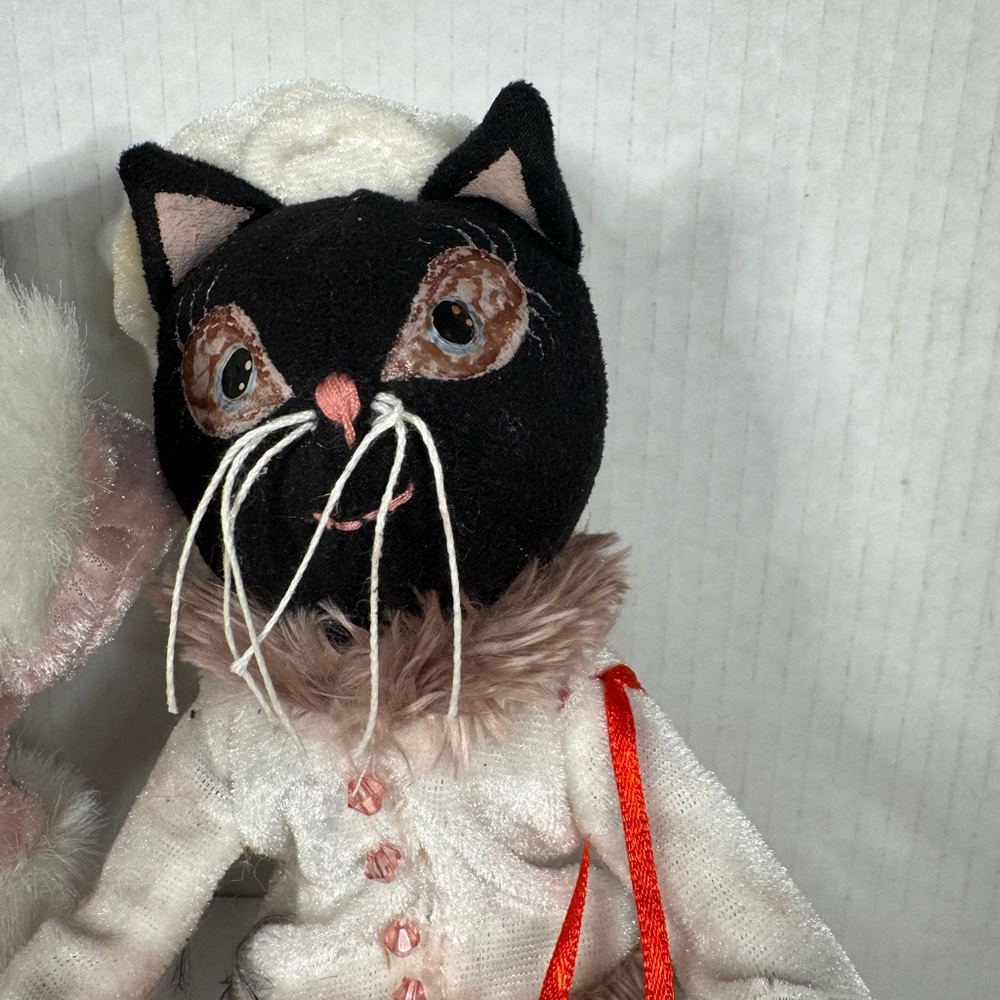 Unique two Black cats dressed in fashionable handmade outfits - Picture 3 of 9